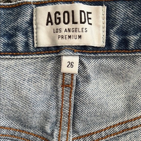 AGOLDE Jaden Distressed Jean Shorts in Surreal size 26 - Picture 9 of 15